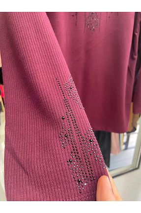 بلوز زرشکی زنانه آستین بلند Yaren Moda - کد 904345662