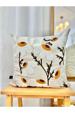 کوسن و روکش کوسن بژ کتان harev home collection - کد 855831236