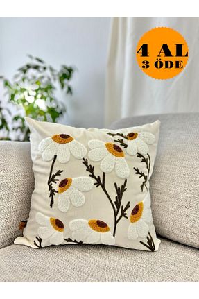 کوسن و روکش کوسن بژ کتان harev home collection - کد 855831236