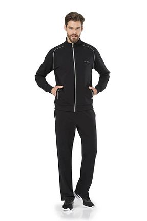 ست کرمکن اسپرت مشکی مردانه پنبه ای Pierre Cardin - کد 905730237