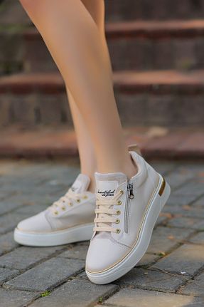 کفش اسنیکر بژ زنانه EVA otuzbesshoes - کد 904401114