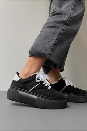 کفش اسنیکر مشکی زنانه بند دار Mupa Shoes - کد 904385264
