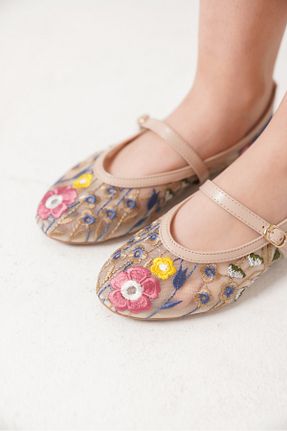 بابت بژ زنانه چرم مصنوعی Moda Değirmeni - کد 904415093