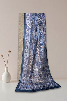 شال سرمه ای زنانه پنبه ای Sekine İpek - کد 904415935