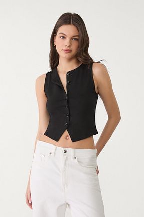 جلیقه مشکی زنانه Fitted Stradivarius - کد 904415877