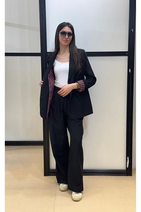 ست بالاتنه و پائین تنه مشکی زنانه بافتنی EGZOTİK ASORTİK - کد 904425098
