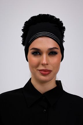 کلاه شنای حجاب مشکی زنانه Loggia - کد 904422302