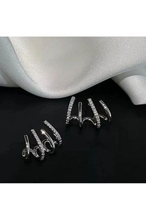 گوشواره جواهر طوسی زیرکن Tasarım - کد 904443614