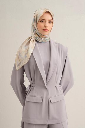 روسری سبز کرپ ساتن ابریشم Armine - کد 904436483