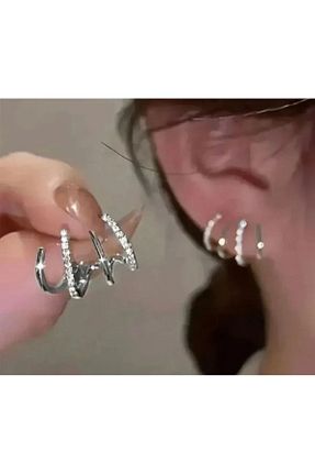گوشواره جواهر طوسی زیرکن Tasarım - کد 904443614