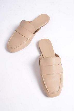 دمپائی بژ زنانه چرم مصنوعی Gökhan Talay - کد 930543433