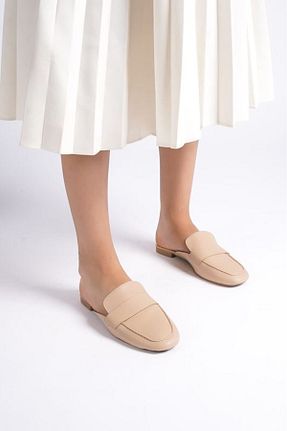 دمپائی بژ زنانه چرم مصنوعی Gökhan Talay - کد 930543433