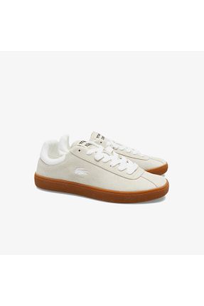 کفش اسنیکر بژ زنانه بند دار Lacoste - کد 869765694