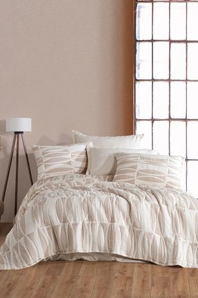 روتختی تکنفره بژ پنبه ای ZEBRA CASA - کد 838662511