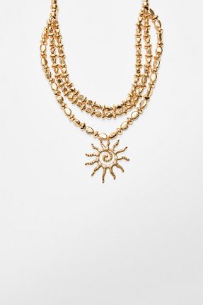 گردنبند جواهر طلائی زنانه آهن Stradivarius - کد 904457492