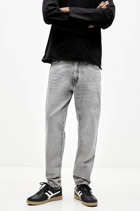 شلوار جین طوسی مردانه پاچه ساده Pull & Bear - کد 904449452