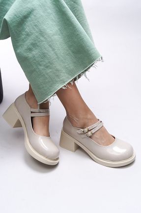 کفش لوفر بژ زنانه چرم لاکی Riccon - کد 902809461