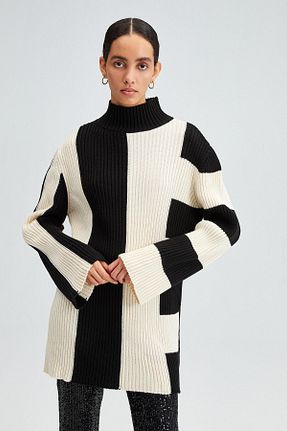 پلیور حجاب مشکی زنانه اکریلیک Touche Prive - کد 775018477