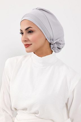 شال طوسی زنانه پلی استر Aisha