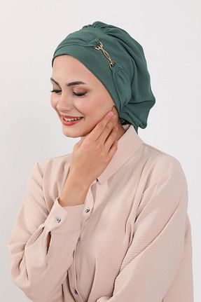 شال سبز زنانه پلی استر Aisha