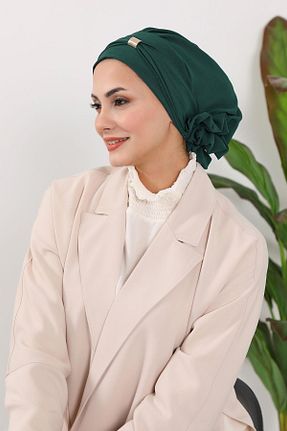 شال سبز زنانه پنبه پلی استر Aisha