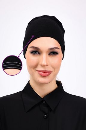 کلاه شنای حجاب مشکی زنانه Loggia - کد 904465971