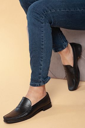 کفش کژوال مشکی مردانه چرم خالص Daxtors - کد 37870347