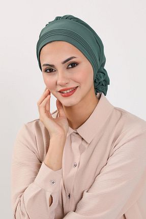 شال سبز زنانه پلی استر Aisha