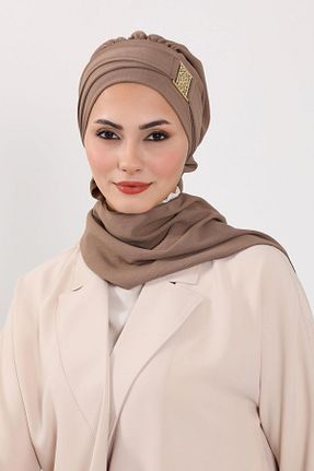 شال قهوه ای زنانه Aisha