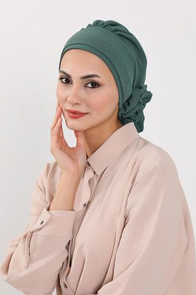 شال سبز زنانه پلی استر Aisha
