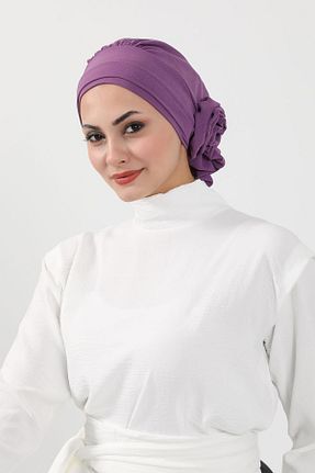 شال بنفش زنانه پلی استر Aisha