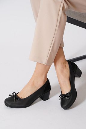 کفش پاشنه بلند کلاسیک مشکی زنانه ساتن Moda Pie - کد 904463873