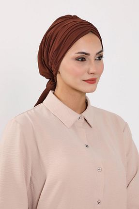 کلاه شنای حجاب قهوه ای زنانه Aisha