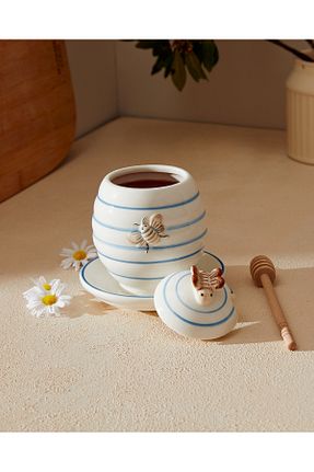 کوزه شیشه ای سفید سرامیک Madame Coco - کد 795855950