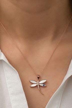 گردنبند نقره طلائی زنانه 925 عیار Papatya Silver - کد 42683393