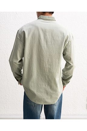 پیراهن سبز مردانه اورسایز Hazhers - کد 904486347