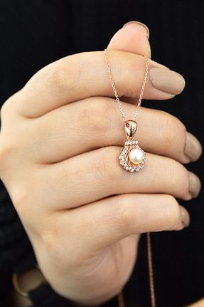 گردنبند نقره طلائی زنانه 925 عیار Papatya Silver - کد 86844375