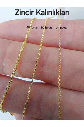 گردنبند نقره طلائی زنانه 925 عیار Zanaatsilver - کد 905768270