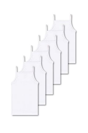 رکابی سفید بچه گانه پنبه - الاستین GizaKids - کد 904515765