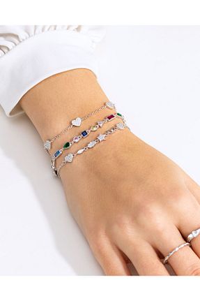 دستبند نقره سفید زنانه 925 عیار MEKS JEWELS - کد 904518442