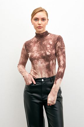 بادی رنگی زنانه یقه نیم ماهیگیر Bipantolon - کد 904550849
