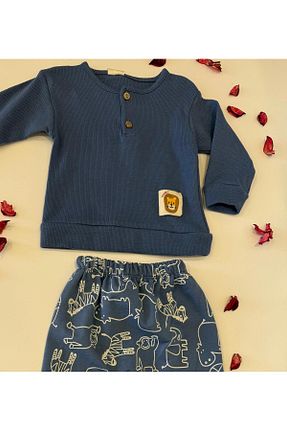 ست نوزادی آبی بچه گانه پلی آمید HappyMom - کد 905800466
