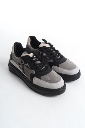 کفش اسنیکر مشکی زنانه بند دار Liza Shoes - کد 904581842
