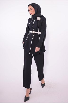 ست بالاتنه و پائین تنه حجاب مشکی زنانه رگولار TRENDTESETTÜR - کد 904594831
