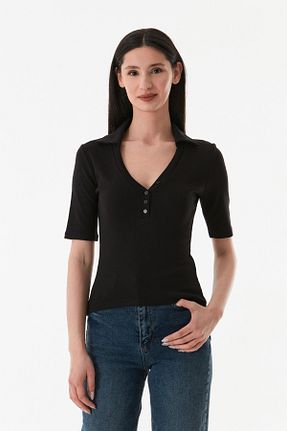 بلوز مشکی زنانه ساده Fullamoda - کد 904596264