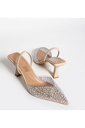 کفش مجلسی بژ زنانه پاشنه نازک Zoom Women Style - کد 832896653