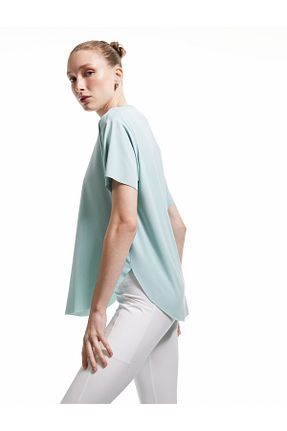 تیشرت فیروزه ای زنانه Relaxed Koton - کد 898061220