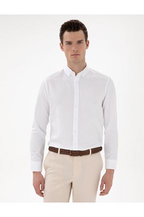 پیراهن سفید مردانه رگولار Pierre Cardin - کد 904639747