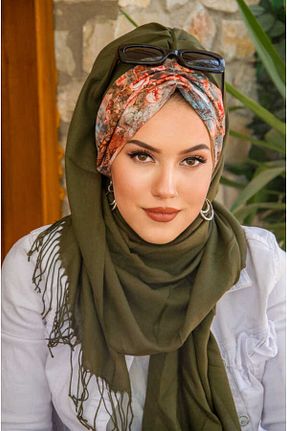 کلاه شنای حجاب خاکی زنانه Aişe Tesettür - کد 742991591