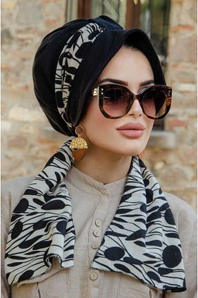 کلاه شنای حجاب مشکی زنانه Aişe Tesettür - کد 685474230